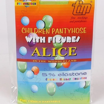 Image 1 of Детски фигурален чорапогащник в зелено с цветя