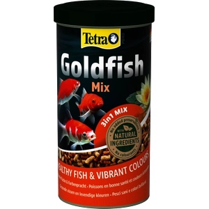 TETRA Pond Gold Fish Mix - пълноценна хранителна смес за ежедневно хранене на всички златни рибки в градински езера - 4 литра