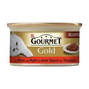 Image 1 of Purina Gourmet Gold - мокра храна за котки - двойно удоволствие с говеждо и пиле 85gr