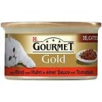 Purina Gourmet Gold - мокра храна за котки - двойно удоволствие с говеждо и пиле 85gr