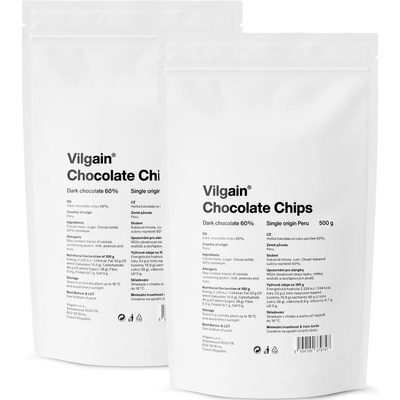 Vilgain Čokopecičky horká čokoláda 2 x 0,5 kg