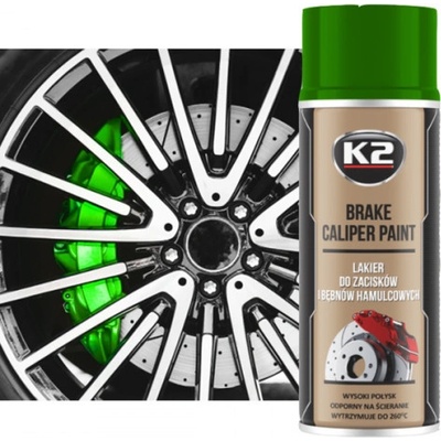 K2 BRAKE CALIPER 400 ml Zelený - barva na třmeny a brzdové bubny – Sleviste.cz