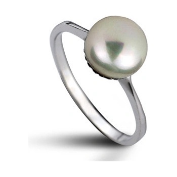 Šperky4U Stříbrný prsten přírodní perla CS2105