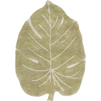 Lorena Canals Ръчно изработен памучен детски килим подходящ за пране в цвят каки 75x100 cm Mini Monstera Olive - Lorena Canals (C-MI-MONS)
