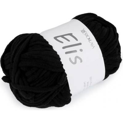 Pletací žinylková příze Elis 100 g Varianta: 14 černá, Balení: 1 ks 57857/147371/266600