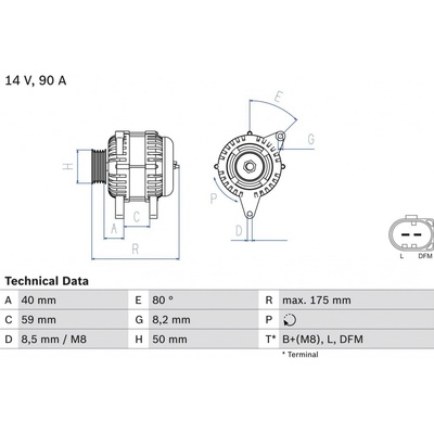 generátor BOSCH 0 986 041 310