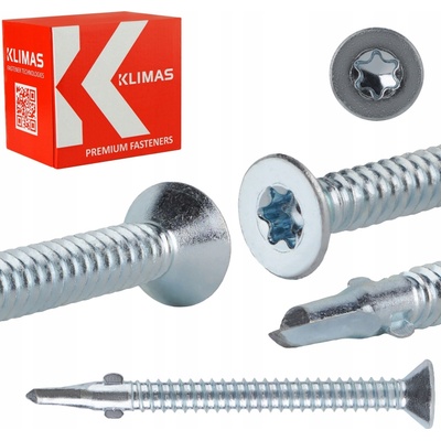 KLIMAS TX 6,3x50mm - 250 ks/bal - Samovrtné skrutky drevo - kov, WSDST