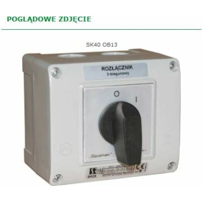 Spamel Vačkový spínač 40A 3-pólový v pouzdře OB13 - SK40-2.8211OB13
