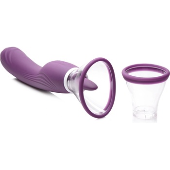 Image 1 of Lickgasm Lickgasm 8X Licking and Sucking Vibrator Purple