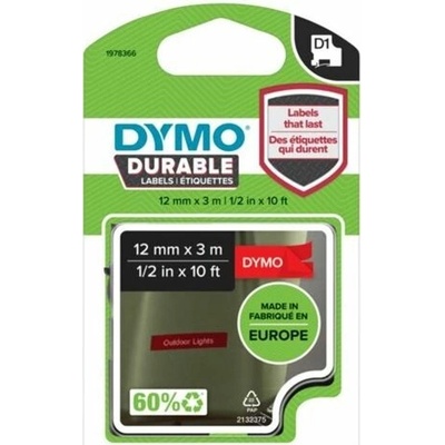 Štítky Dymo 1978366, bilý tisk/červený podklad, 3m, originál