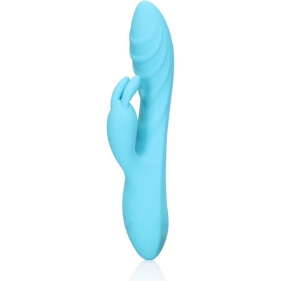 Shots Loveline Ribbed Ultra Soft Silicone Rabbit silikonový na bod G a klitoris 20,5 x 3,5 cm