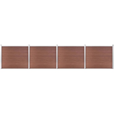 ZBXL Set plotového dílce WPC 699 x 146 cm hnědý