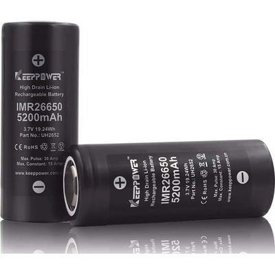 KeepPower 26650 5200mAh 15A – Zboží Dáma