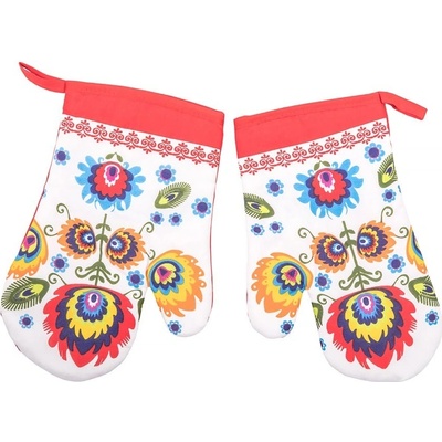 TiaHome Chňapka folklór červená 2ks
