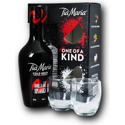 Tia Maria 20% 0,7 l (darčekové balenie 2 poháre)