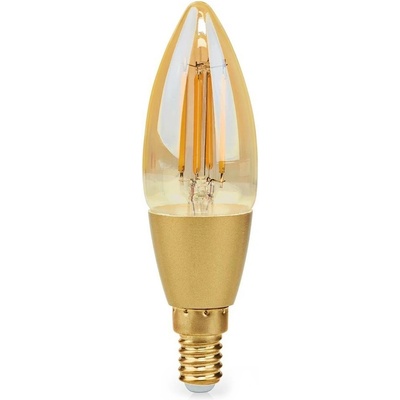 Nedis Wi-Fi Smart Bulb E14 4,9W LED žárovka , svíčka, s vláknem, pro chytrý dům, E14, 4,9W, 230V, 470lm, teplá bílá, stmívatelná, sklo WIFILRF10C37