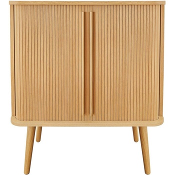 Woodman Висок скрин от декор от дъб с плъзгащи се врати естествен 83x95 cm Rove - Woodman (200216001012)