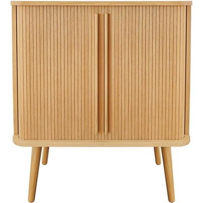 Woodman Висок скрин от декор от дъб с плъзгащи се врати естествен 83x95 cm Rove - Woodman (200216001012)