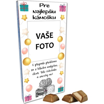 FOTOPOŠTA PRE NAJLEPŠIU KAMOŠKU s fotkou mliečna čokoláda 100 g