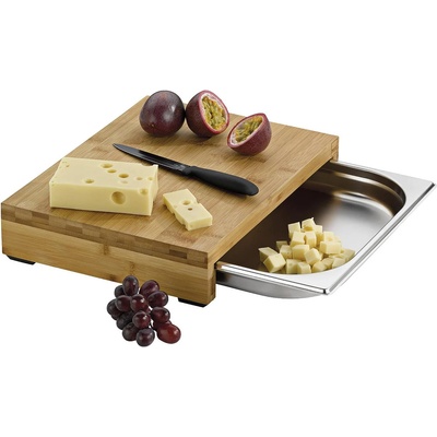 Kela (Германия) Бамбукова дъска за рязане KELA KENINA със стоманен контейнер - 27 x 36 см (KELA 12552)