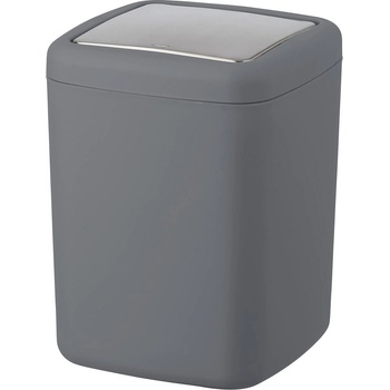 WENKO 23979100 - Кош за отпадъци BARCELONA 15x20 cm антрацит/лъскав хром (WE0096)