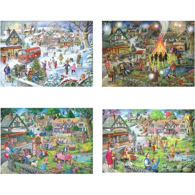 The House of Puzzles 4x500 Seasons On The Green 500 dielov