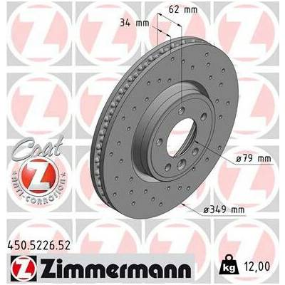 Brzdový kotúč ZIMMERMANN 450.5226.52