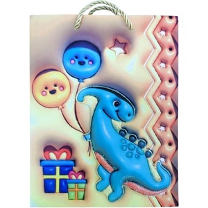 Raya Toys Хартиена торбичка за подарък с 3D принт Raya Toys Динозавър М