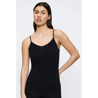 Triumph Beauty Layers Spaghetti Top Wool čierne