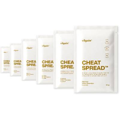 Vilgain Cheat Spread – 6× mandle s bielou čokoládou a kokosom 35 g