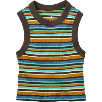 Passenger Дамски топ Passenger Women's Out There Ribbed Vest Top - Espresso Multi Stripe (916-6051-0114)