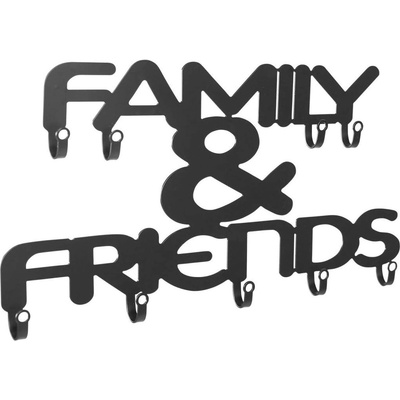 Nástěnný věšák s devíti háčky, Family & Friends