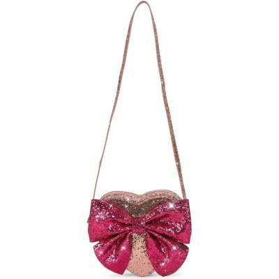 Konges Sløjd Dětská kabelka přes rameno Heart Bow Sangria, růžová barva, textil