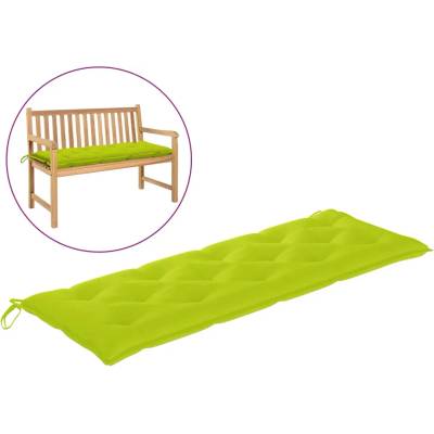 vidaXL Възглавница за пейка яркозелена 150x50x7 см оксфорд плат (314967)