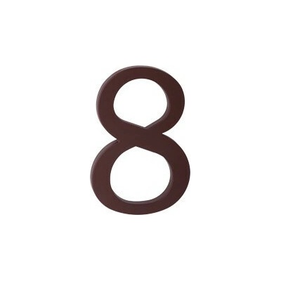 domove číslo 175mm hnedé "8" Hnedá