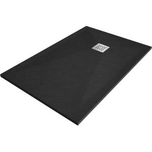 Mexen Stone+ правоъгълна композитна душ кабина 140 x 90 см, черна - 44709014 (44709014)