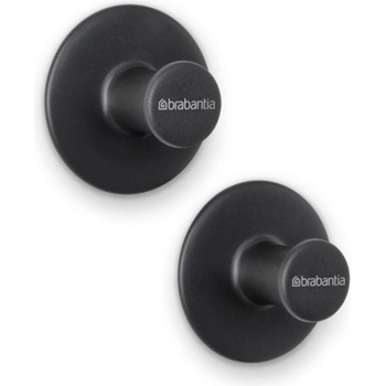 Brabantia Комплект 2 бр закачалки Brabantia ReNew 1003485, Включен монтажен комплект, До 2 кг, Тъмносив (ReNew 1003485)