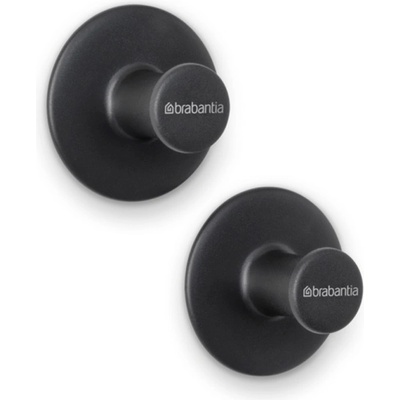 Brabantia Комплект 2 бр закачалки Brabantia ReNew 1003485, Включен монтажен комплект, До 2 кг, Тъмносив (ReNew 1003485)