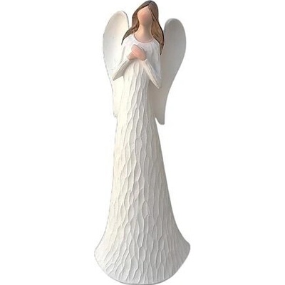 Prodex Anděl bílý s hnědými vlasy 15 cm polyston PRODEX 240095
