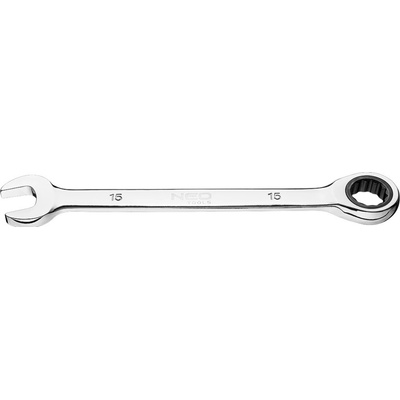 NEO Tools Plochý-očkový kľúč s račňou 15 mm 09-066