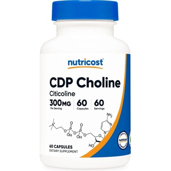 Nutricost CDP Choline, 300 mg, 60 капсули, Nutricost