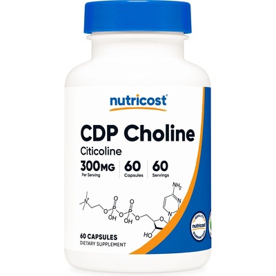 Nutricost CDP Choline, 300 mg, 60 капсули, Nutricost