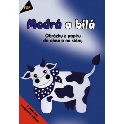 Modrá a bílá Obrázky z papíru do oken a na stěny