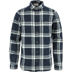 Fjällräven Мъжка риза с копчета Fjällräven Övik Lite Flannel Shirt - Dark Navy / Chalk White (033-3162-0111)