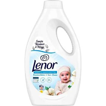 Lenor Sensitive Cotton Blossom & Tiare Flower течен препарат за пране 25 дози