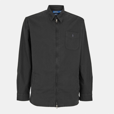Ralph Lauren Риза с дълъг ръкав Polo Ralph Lauren Men's Garment Dye Cotton Long Sleeve Full Zip Overshirt - Polo Black