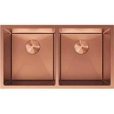 Mexen Binox стоманена мивка с 2 отделения 800 x 450 mm, мед - 6421802000-65 (6421802000-65)
