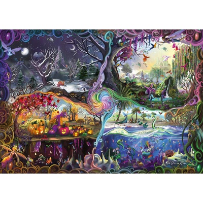 Schmidt Spiele - Puzzle Rose Cat Khan: Portal of the Four Realms - 1 000 piese