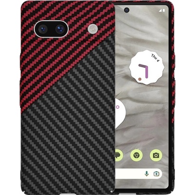 Techsuit Carbonite FiberShell Google Pixel 7a Red Vortex