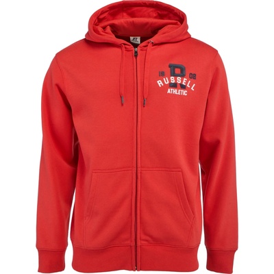 Russell Athletic Classic Printed Zip Through Hoody červená